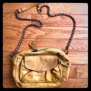 Yellow Cowhide Leather Purse